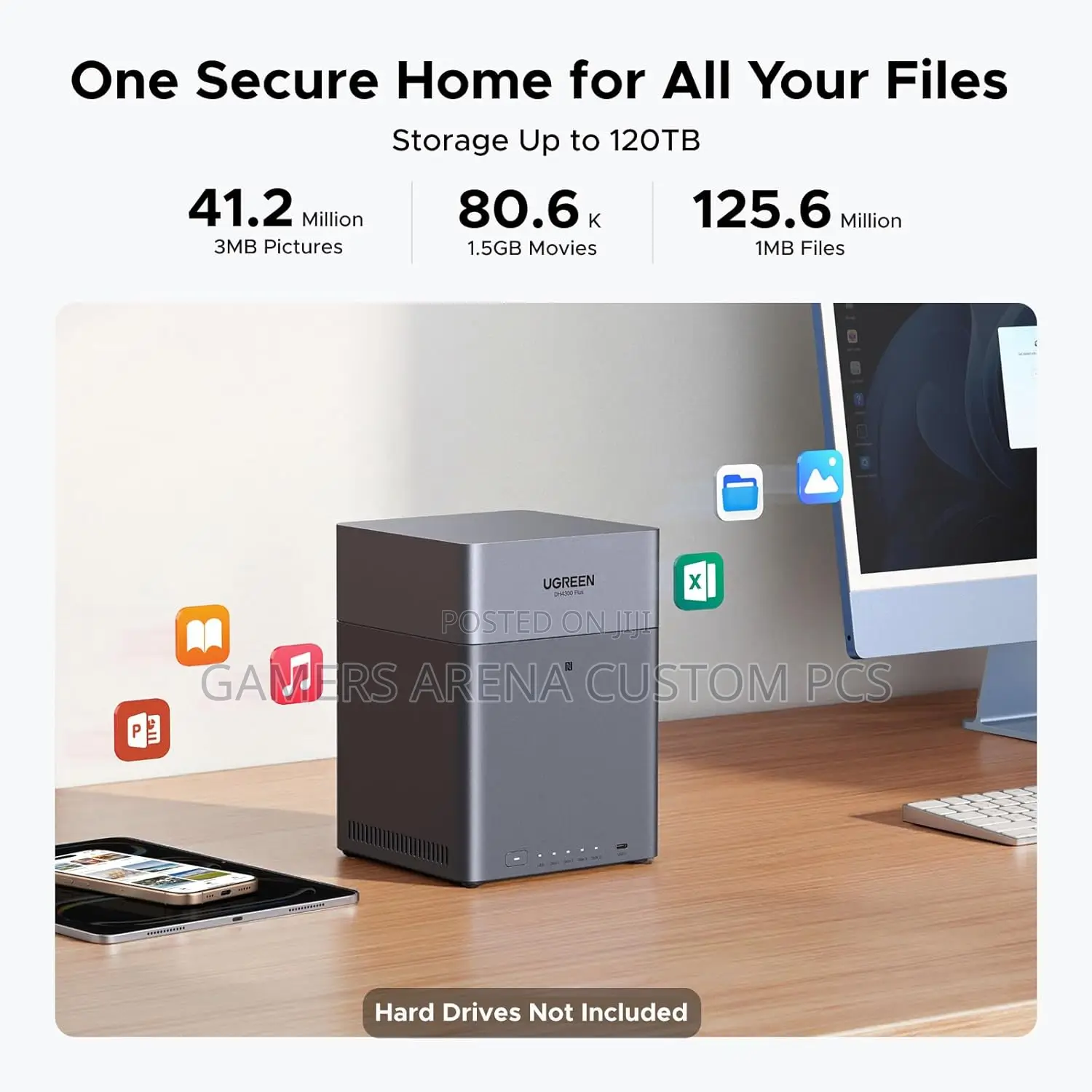 Ugreen Nas Dh4300 Plus 4-Bay Nasync Network Attached Storage(Diskless)