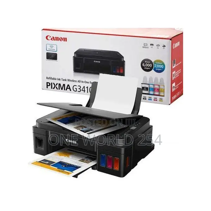 Canon Pixma G3410 Wireless 3in1 Print, Scan, Copy, Ink Printer