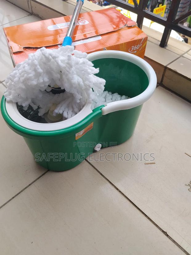 Metallic Spin , Spin Mop Set | Heavy Steel Handle + Bucket | Bei Poa!