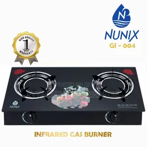 Nunix 2 Burner Glass Infrared Stove Gi-004