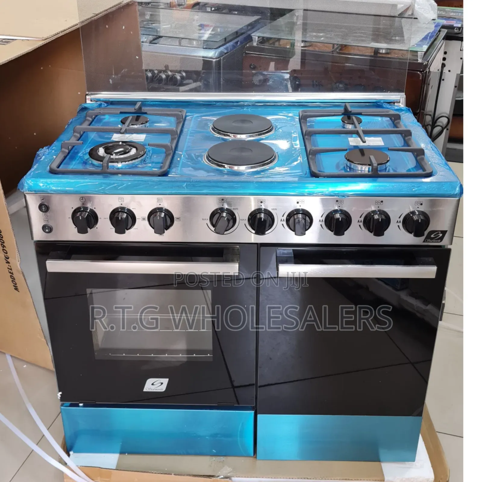 Starworth 4+2 Gas Hob Cooker, Stainless Steel + Electric Oven