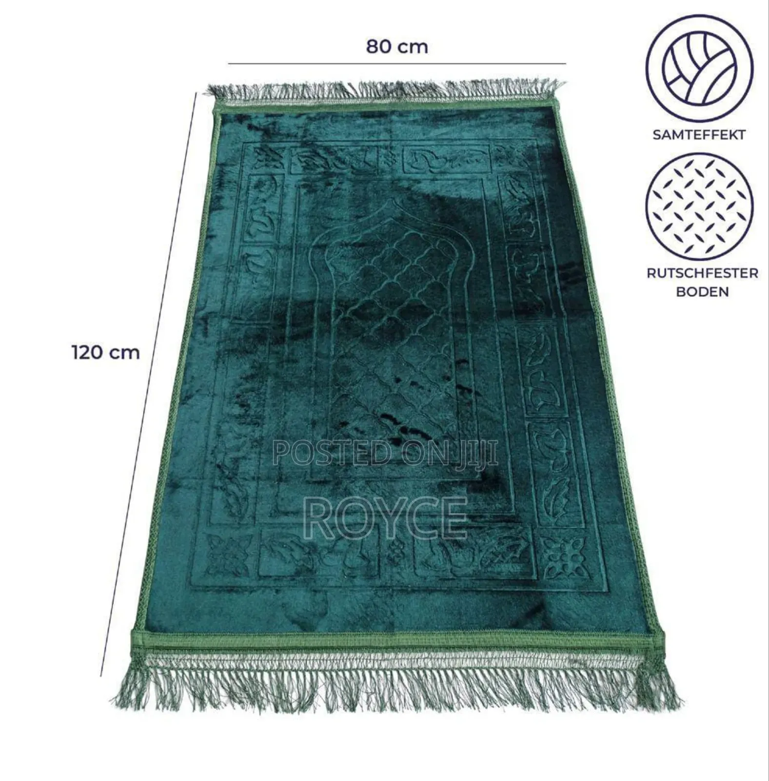 Velvet Islamic Prayer Mat-{ 120cm* 80cm}