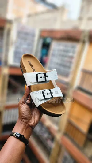 Quality Leather Casual Men Open Slide Shoes