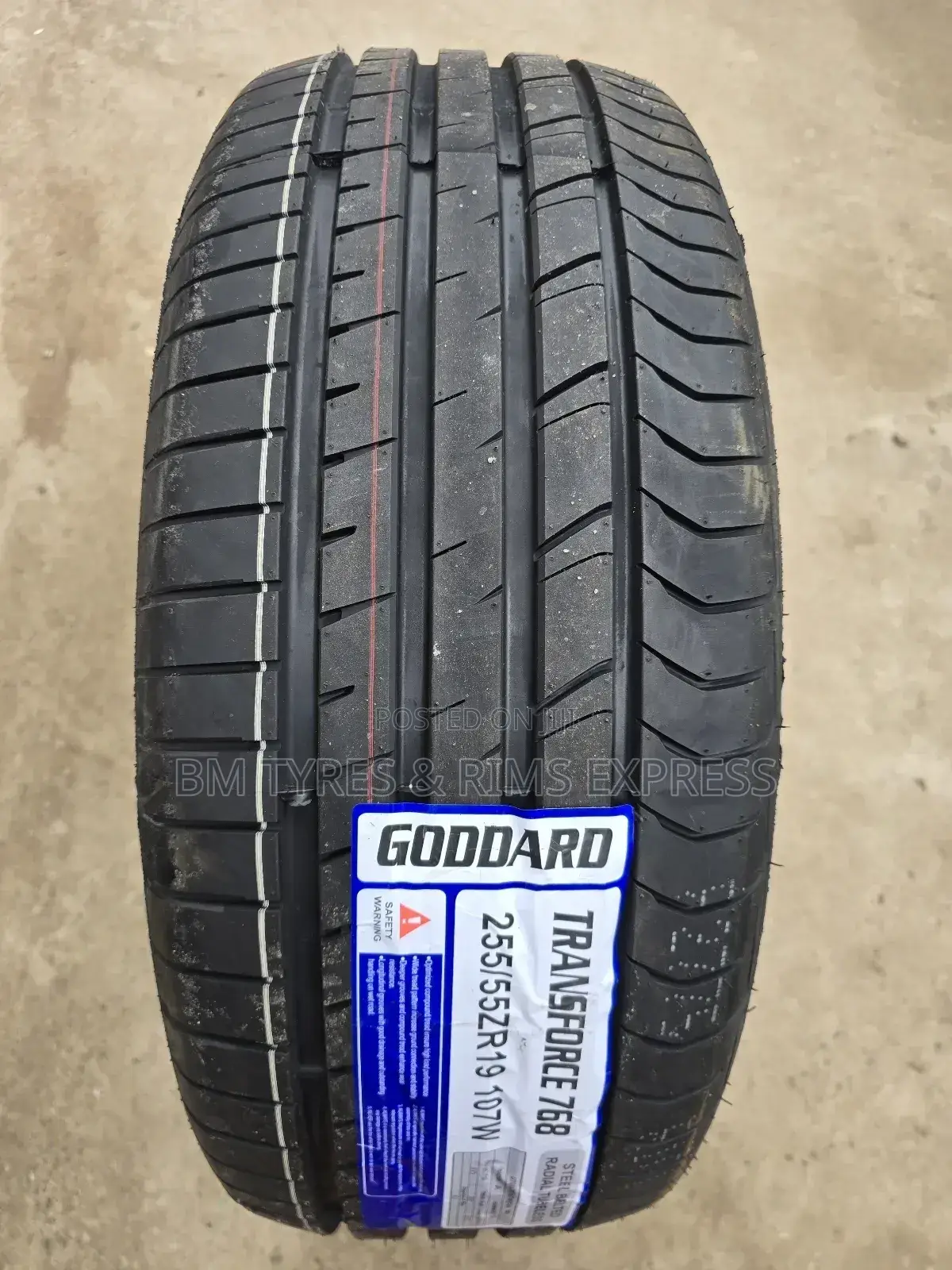 255 /55 R19 Goddard Tyres (New Technology)
