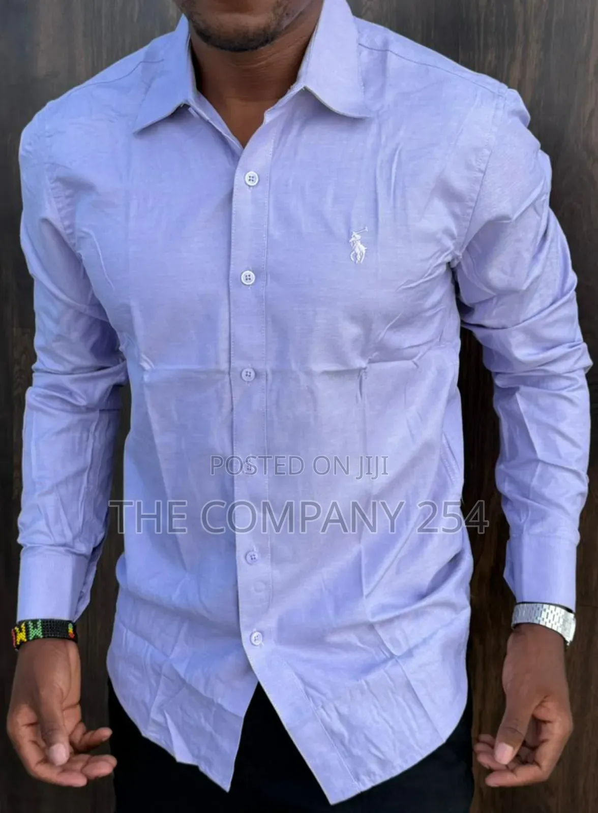 Quality Cotton Men Long Sleeved Casual Men Polo Cotton Shirt