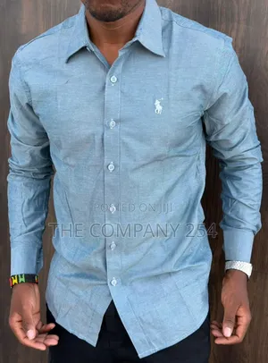 Quality Cotton Men Long Sleeved Casual Men Polo Cotton Shirt