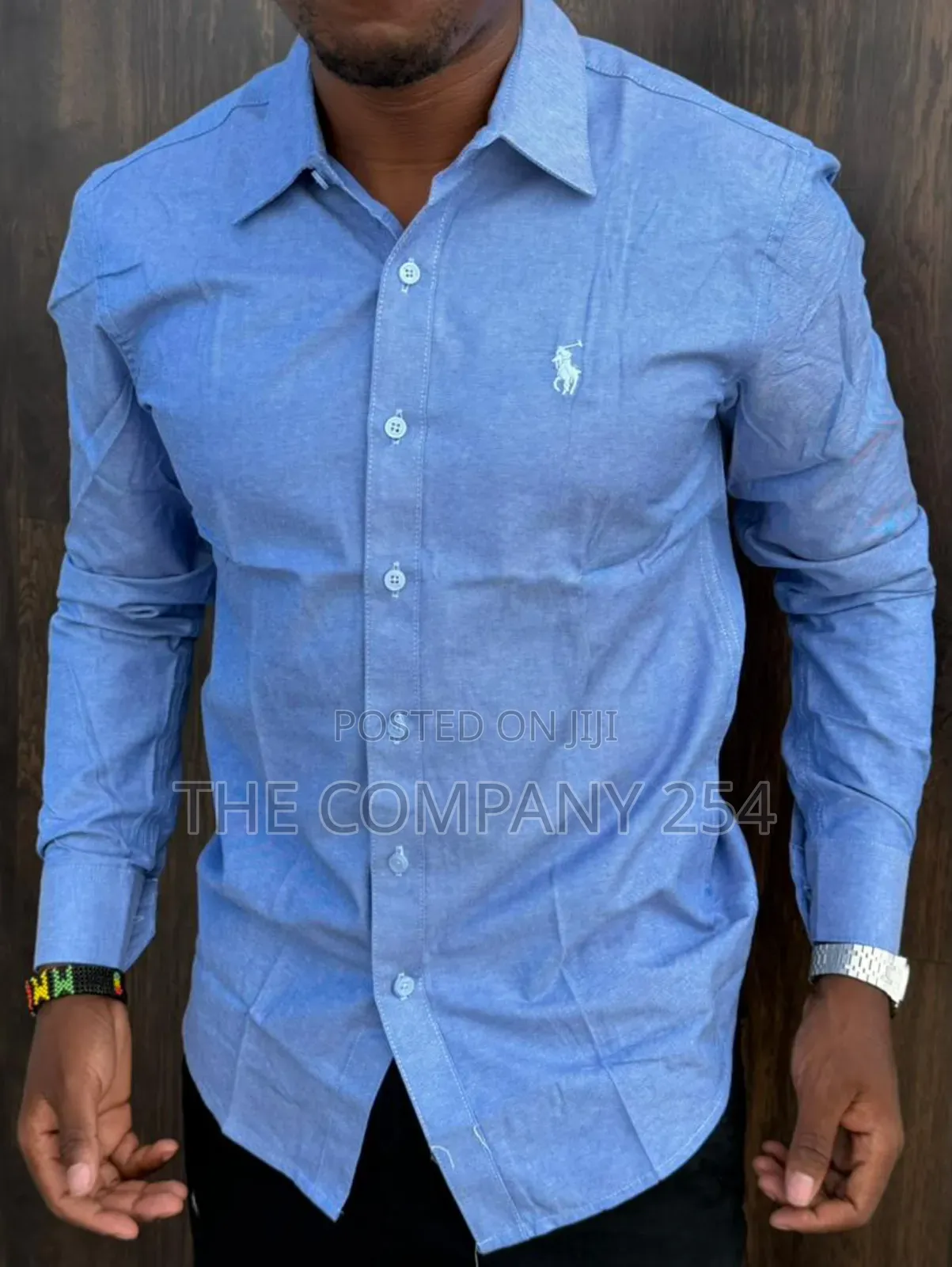 Quality Cotton Men Long Sleeved Casual Men Polo Cotton Shirt