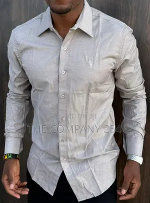 Quality Cotton Men Long Sleeved Casual Men Polo Cotton Shirt