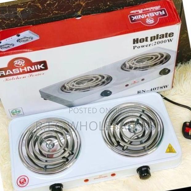 Rashnik Portable 2-Burner Hot Plate Electric Cooker