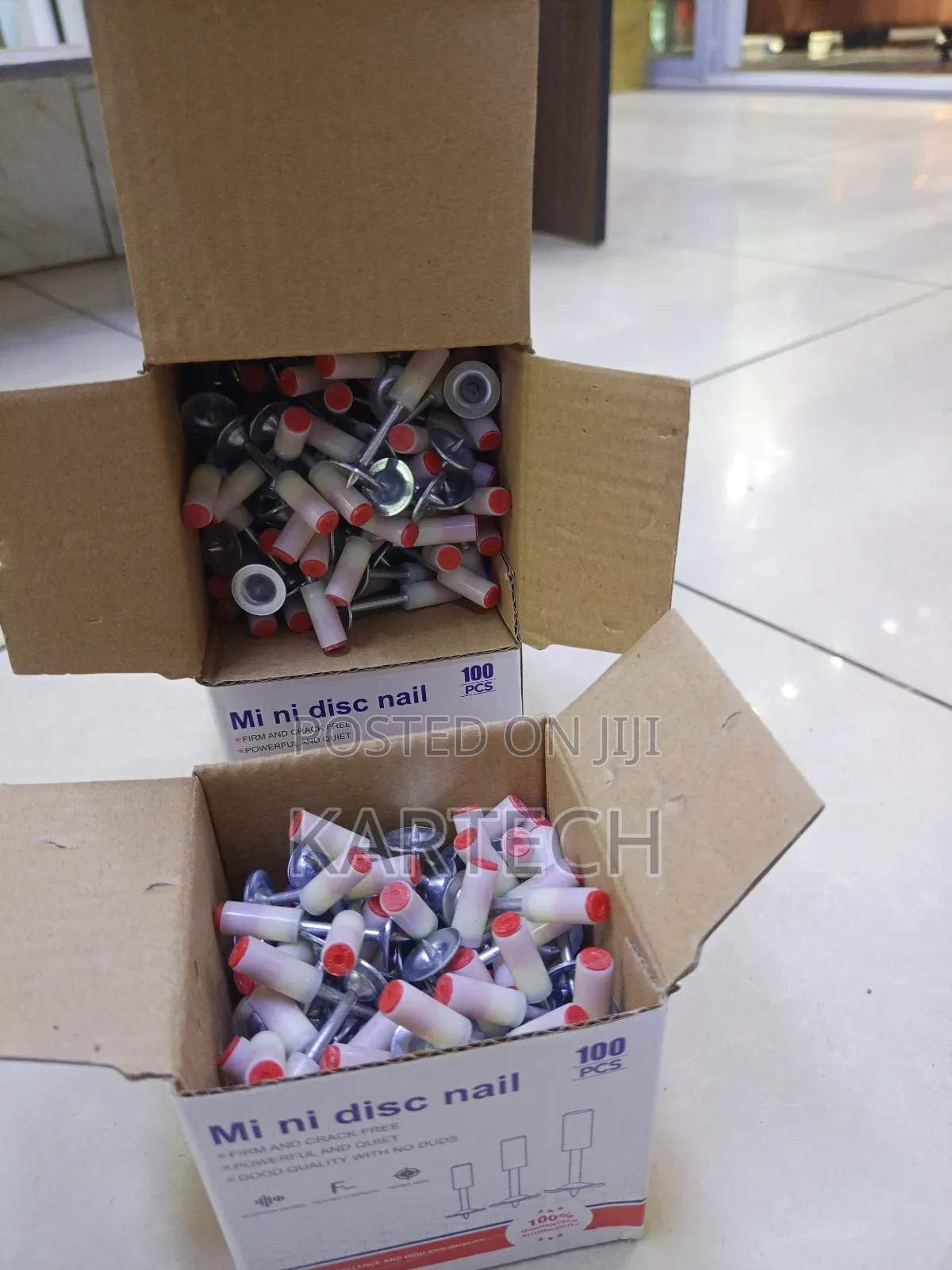 Mini Disc Drive Pins With Plastic Washer for Concrete Ceiling Fixing