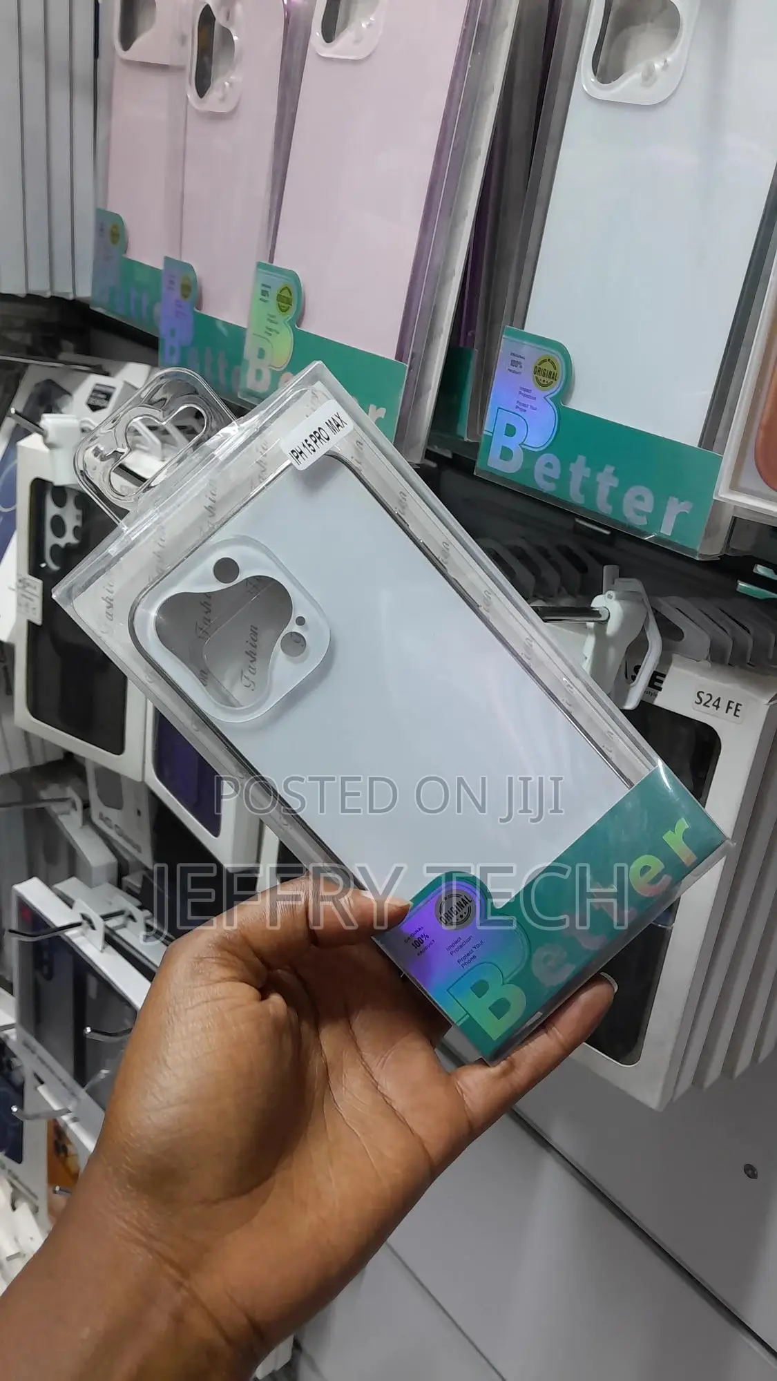 Nano Ag Glass Like Case for iPhone 15 Pro Max -White