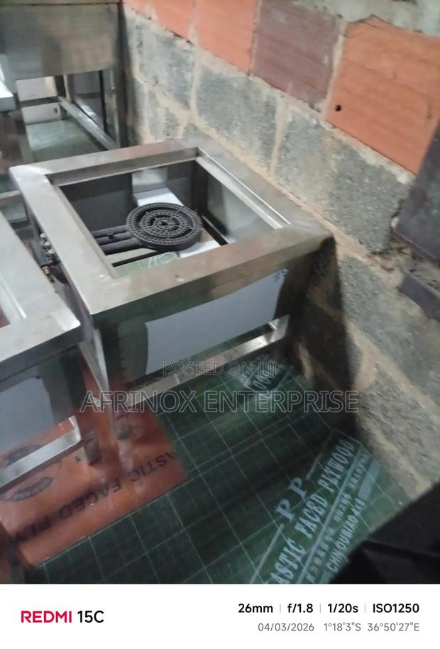 Stainless Steel Single. Burner Gas Cooker With 4 Rings