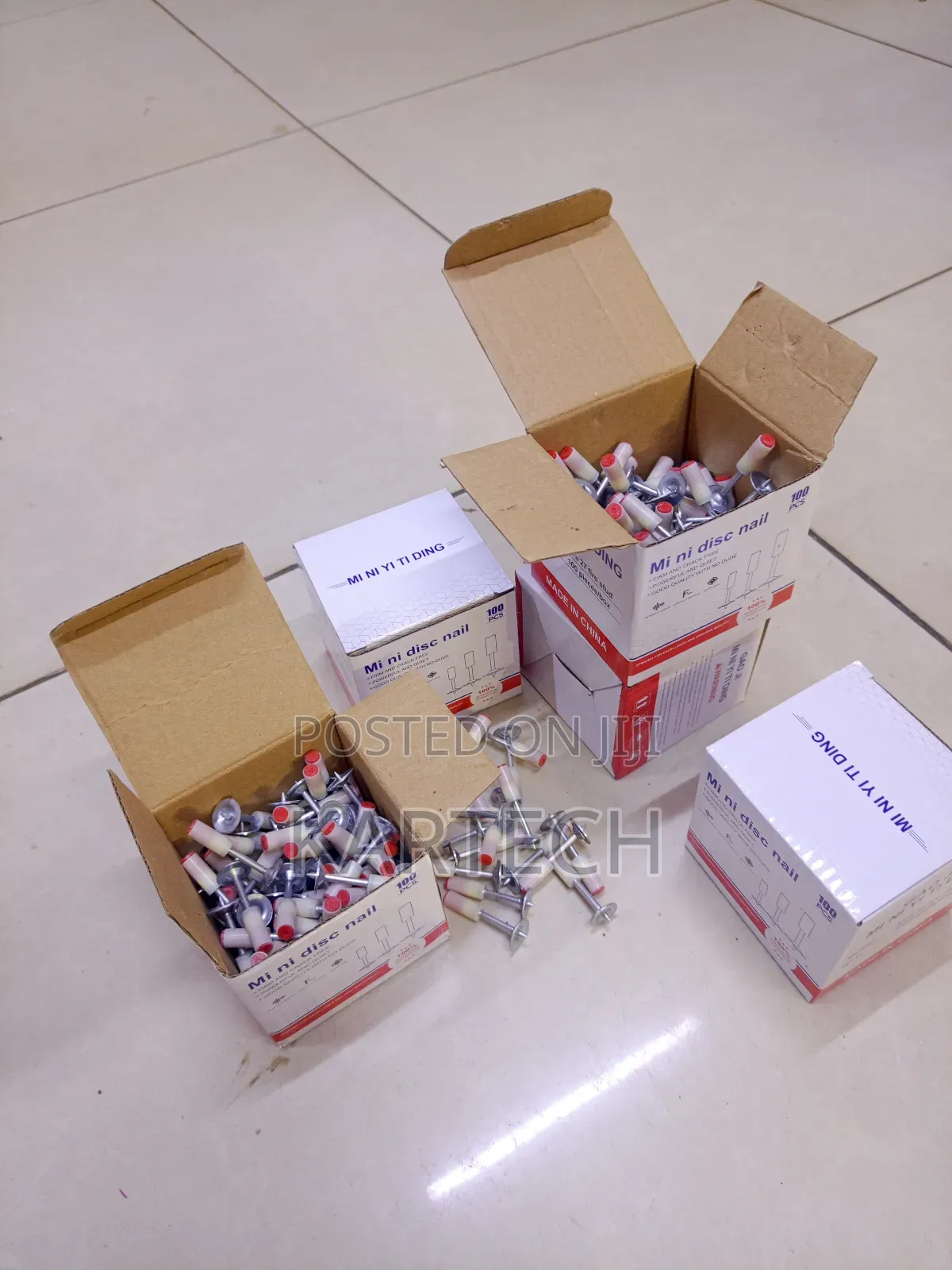 500pcs Heavy Duty Mini Disc Fixing Nails / Rivets Nails