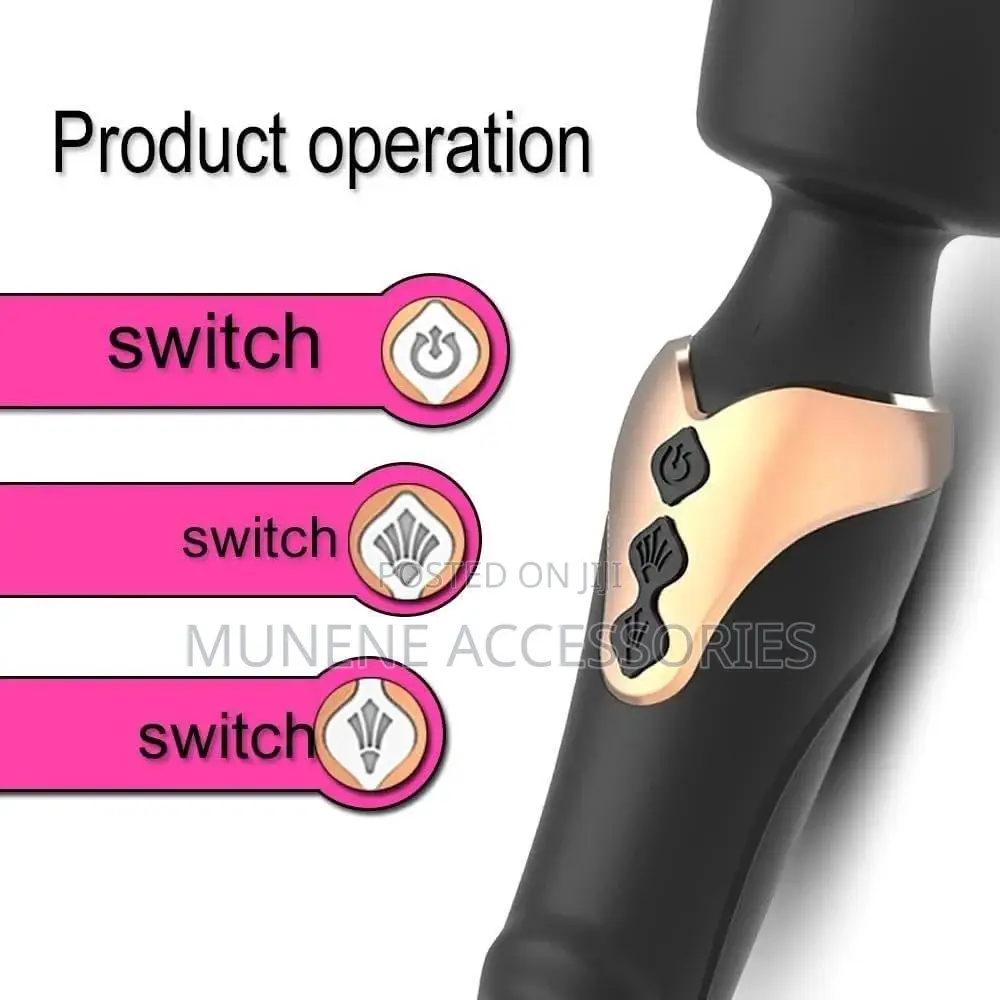 2in1 Vibrator Powerful Dildo Wand 2 Motor Rechargeable 10 Mode Sex Toy