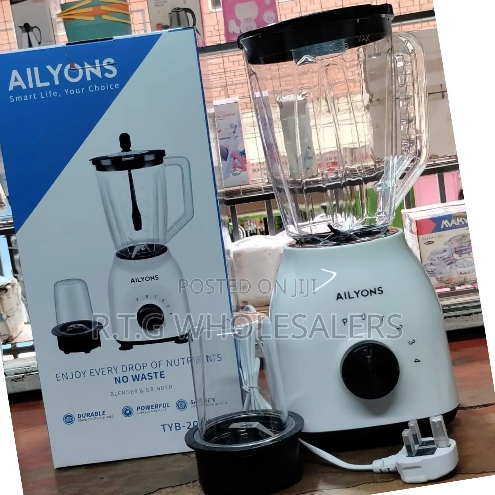 Ailyons Multi‐Function 2‐In‐1 Blender White