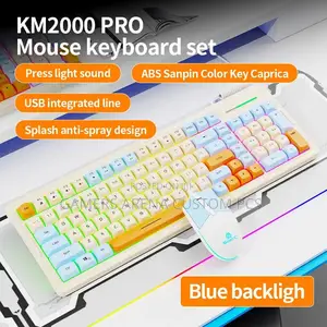 Sorex Km2000 Pro Gaming Combo Membrane Keyboard Mouse RGB