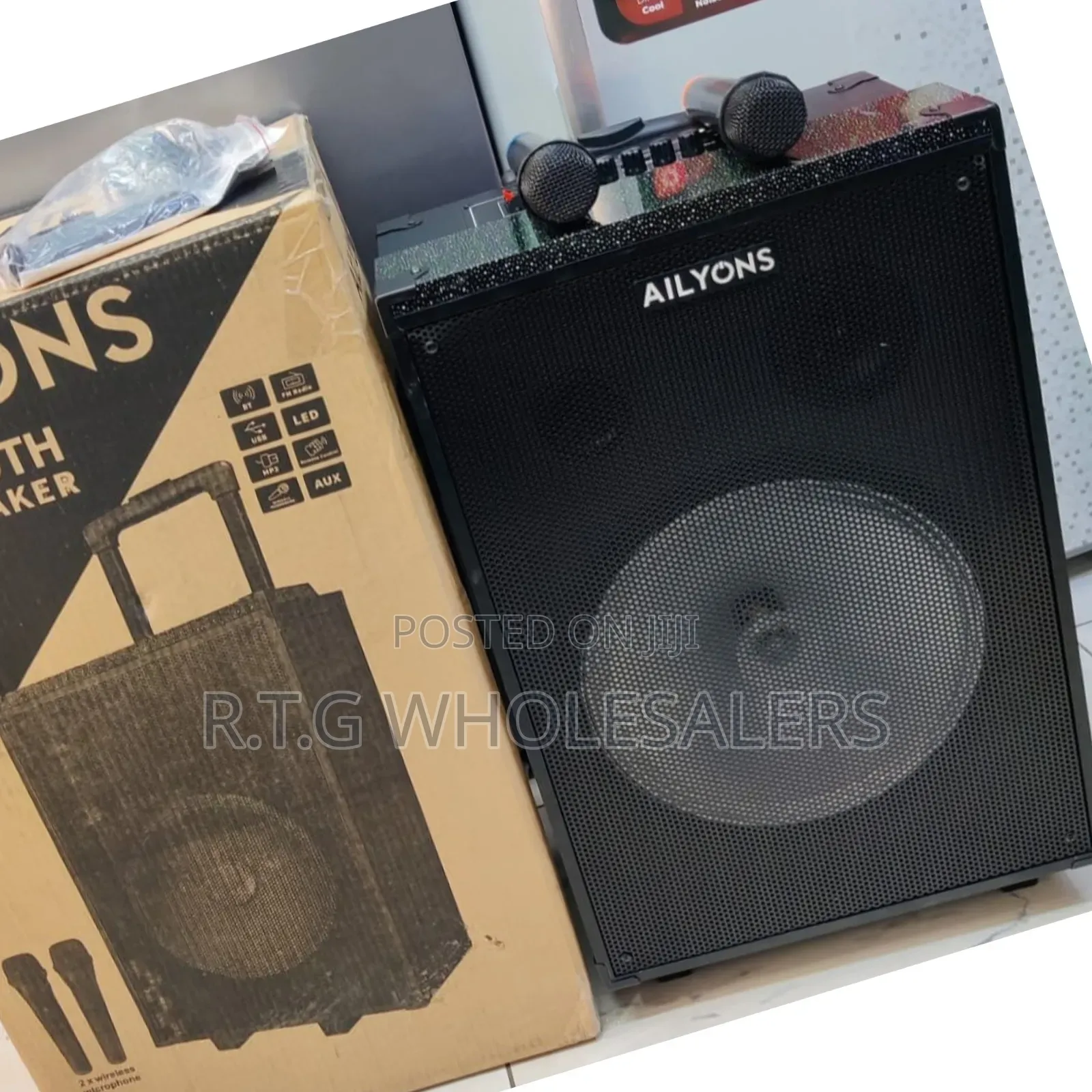 Ailyons 10‐Inch Wireless Speaker With Subwoofer Usb/Sd/Fm