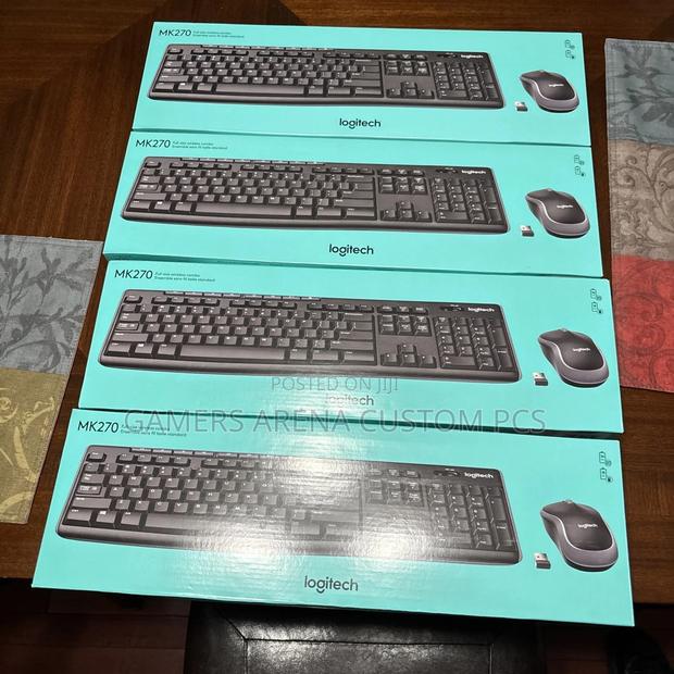 Logitech Mk270 Wireless Keyboard Mouse Combo (Black)