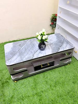 Table Silver Gray Marble Top Gray