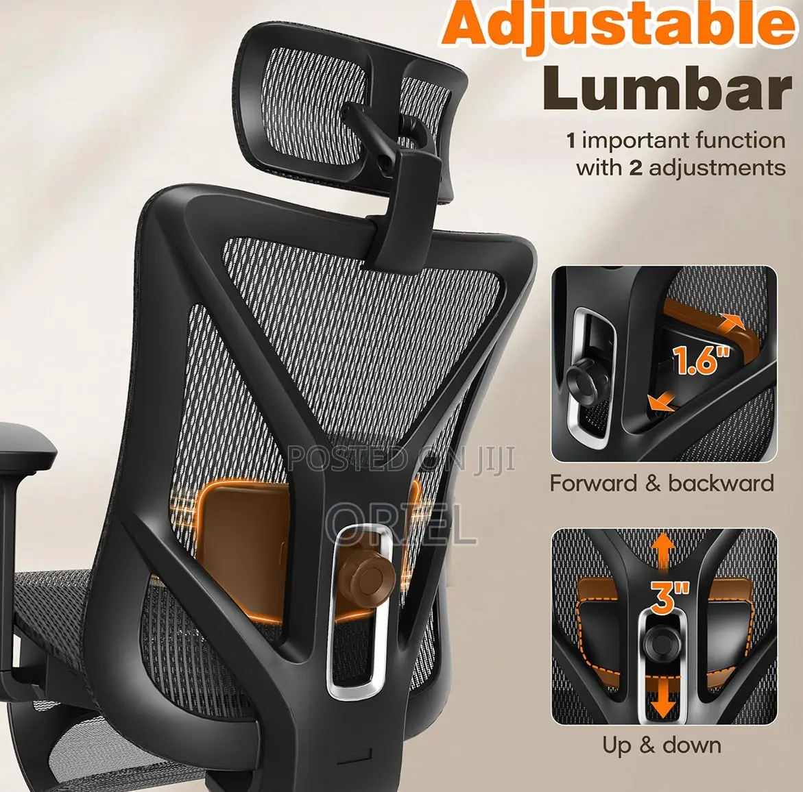 Office Chairs; Elite Orthopedic Lumbar Support Desk Chair