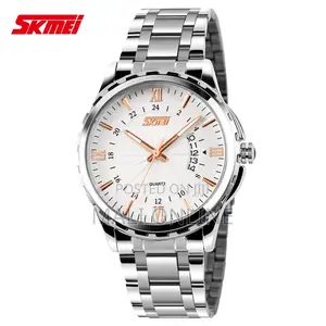 Skmei 9069 Men’S Quartz Analog Watch Stainless Steel Strap Luxury
