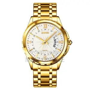 Skmei 9069 Men’S Quartz Analog Watch Stainless Steel Strap Luxury