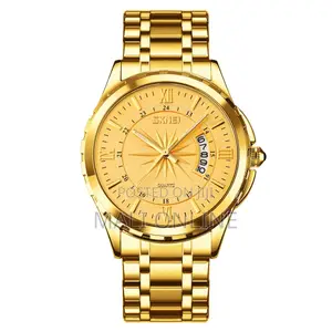 Skmei 9069 Men’S Quartz Analog Watch Stainless Steel Strap Luxury