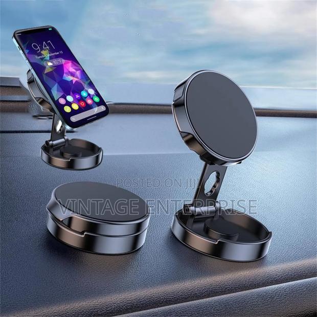 Foldable Magnetic Car/ Home Phone Holder With Suction Cup - main view