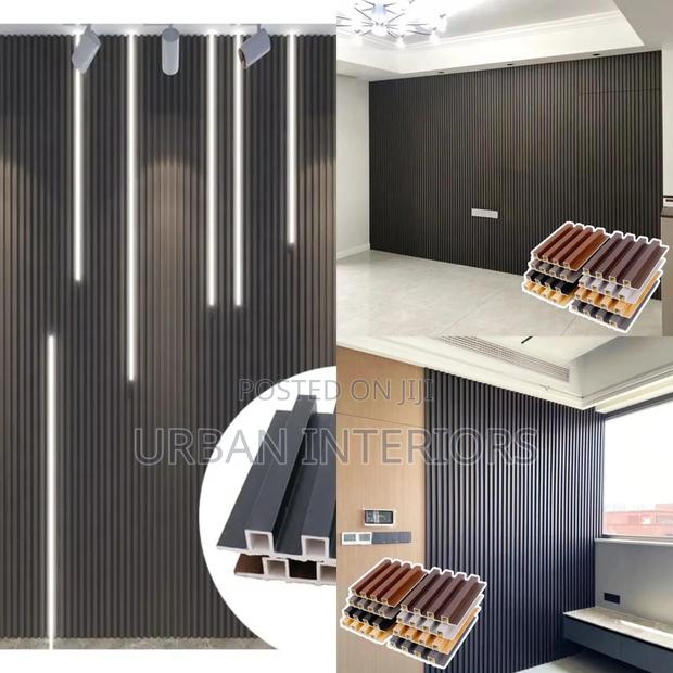 Grey Fluted Panels Grey Fluted Panels for Interior Design