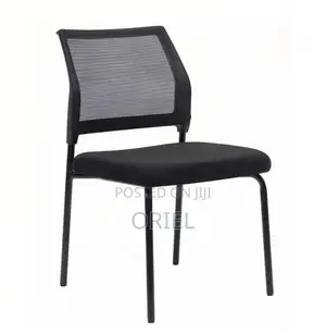 Office Guest's Chair; Breathable Fabric Armless Visitor Seat