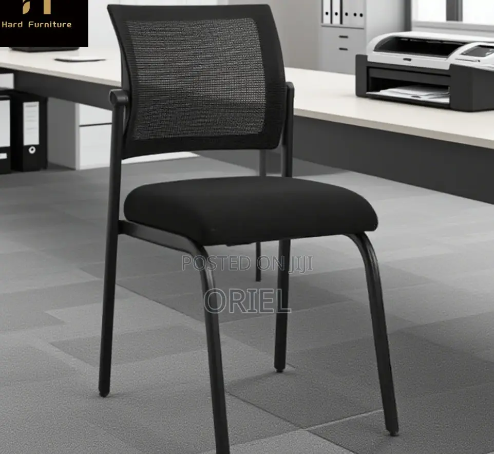 Office Guest's Chair; Breathable Fabric Armless Visitor Seat