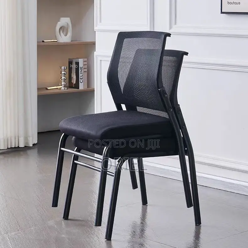 Office Guest's Chair; Breathable Fabric Armless Visitor Seat