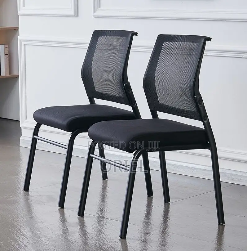 Office Guest's Chair; Breathable Fabric Armless Visitor Seat