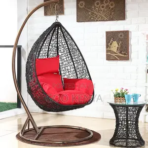 Home Chair; Modern Rattan Swing Chair – Outdoor Comfortable Cushion