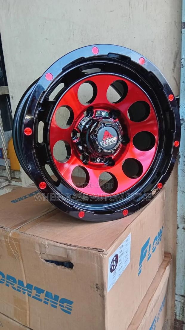 15" Inch Offset Alloy Rims for 2018 Toyota Hiace in Java Red Color