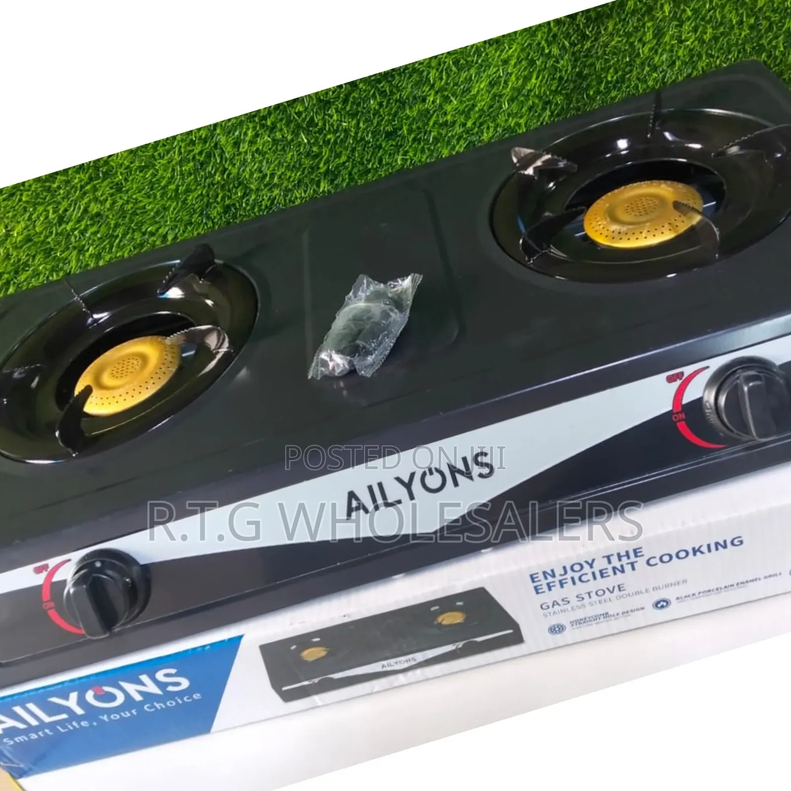 Metallic 2-Burner Ailyons Gas Cooker