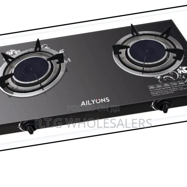 Ailyons Infrared Double‐Burner Glass Top Gas Stove – 2 Burners