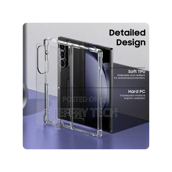 Galaxy Z Fold 6 Case Clear, Ultra Thin Hard Pc Back Soft Tpu Bumper