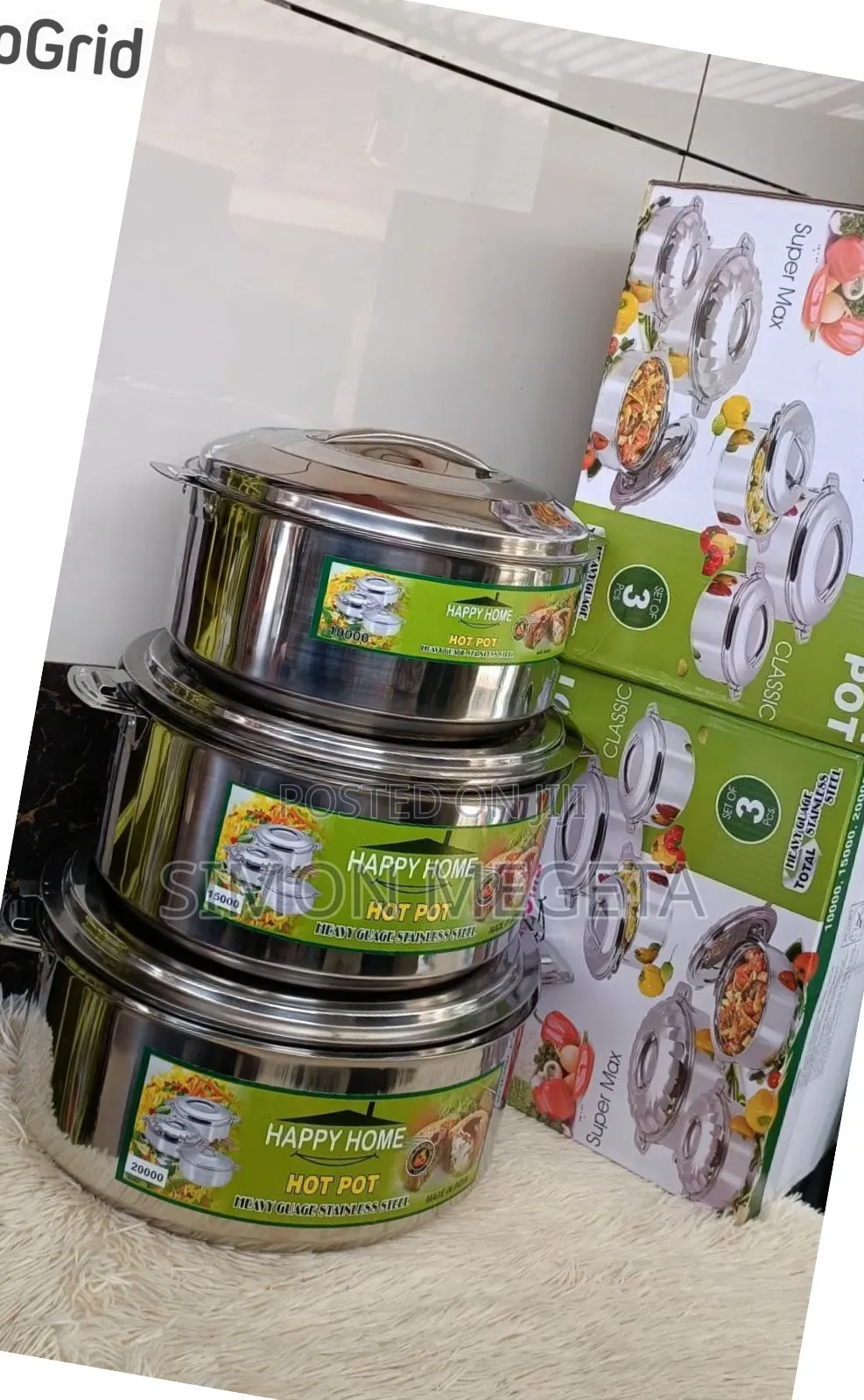 3 Piece Happy Home Hot Pot