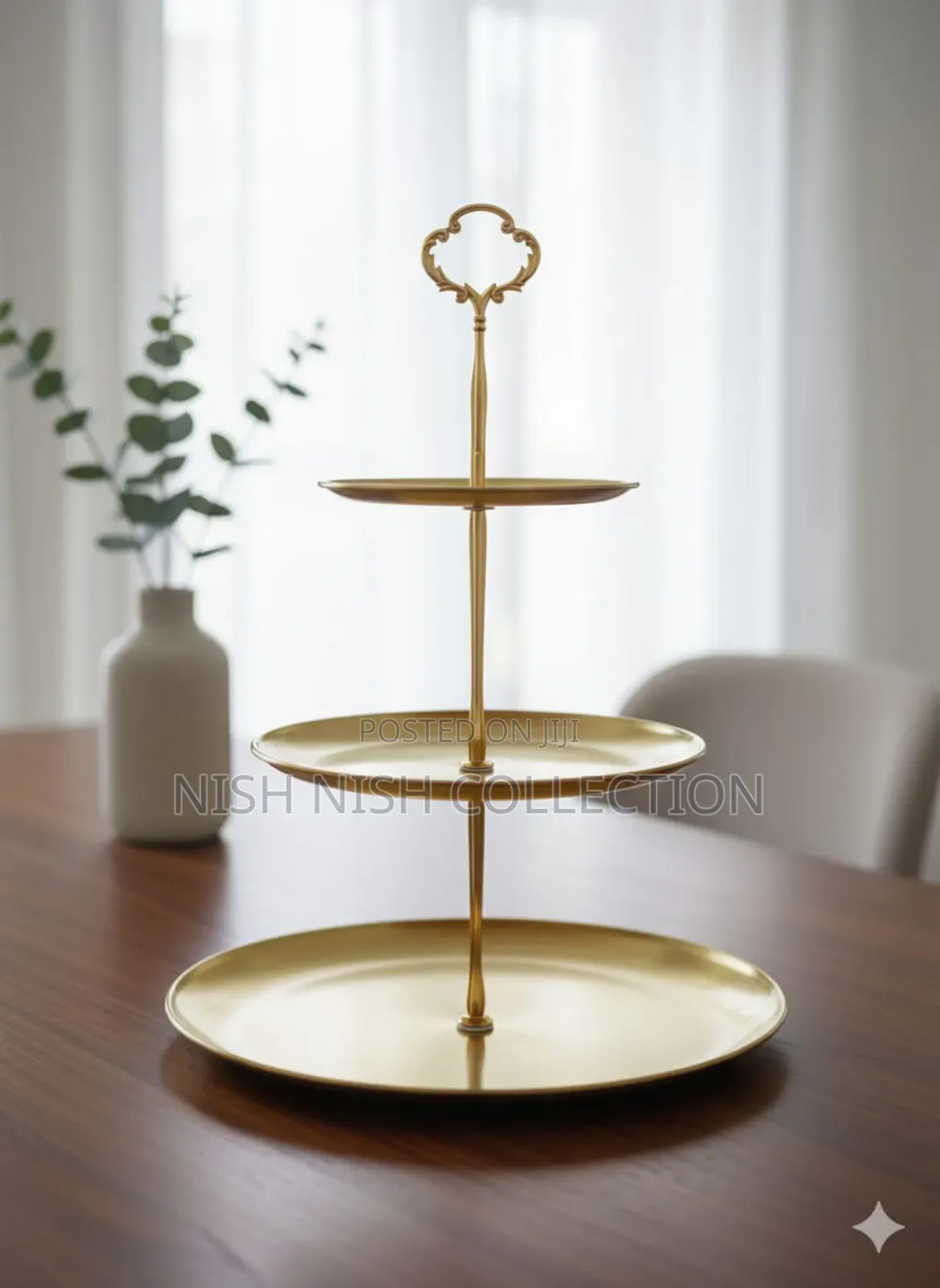 Gold Steel Cake Stand