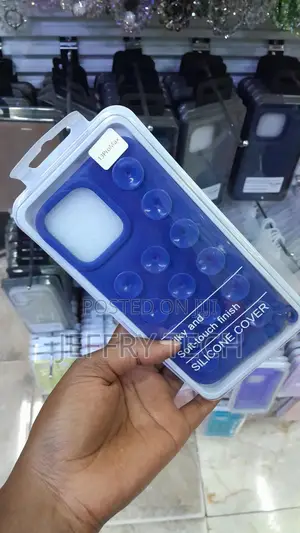 Octobuddy Silicone Suction Phone iPhone 13 Pro Max Case -Blue