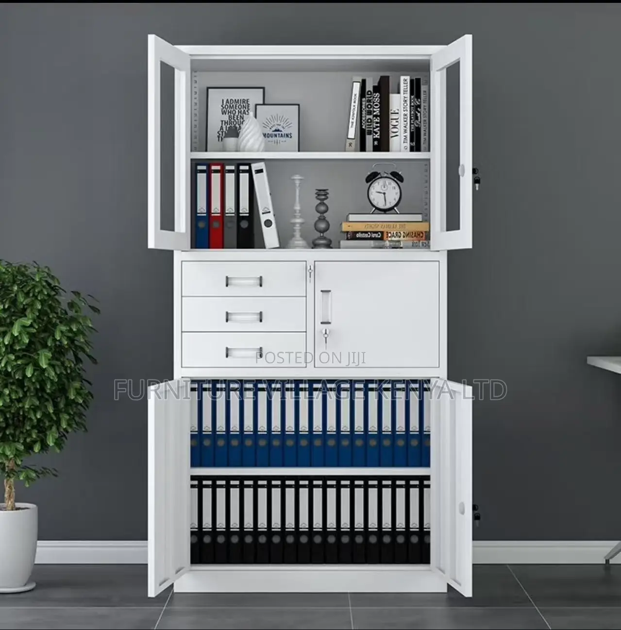 Office Cabinet;2-door Metal Lockable With Safe Office Filling Cabinet