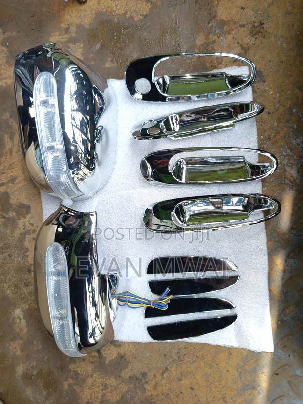 Chrome Kit Covers Toyota 102/100 Side Mirror and Door Handles - thumbnail 3