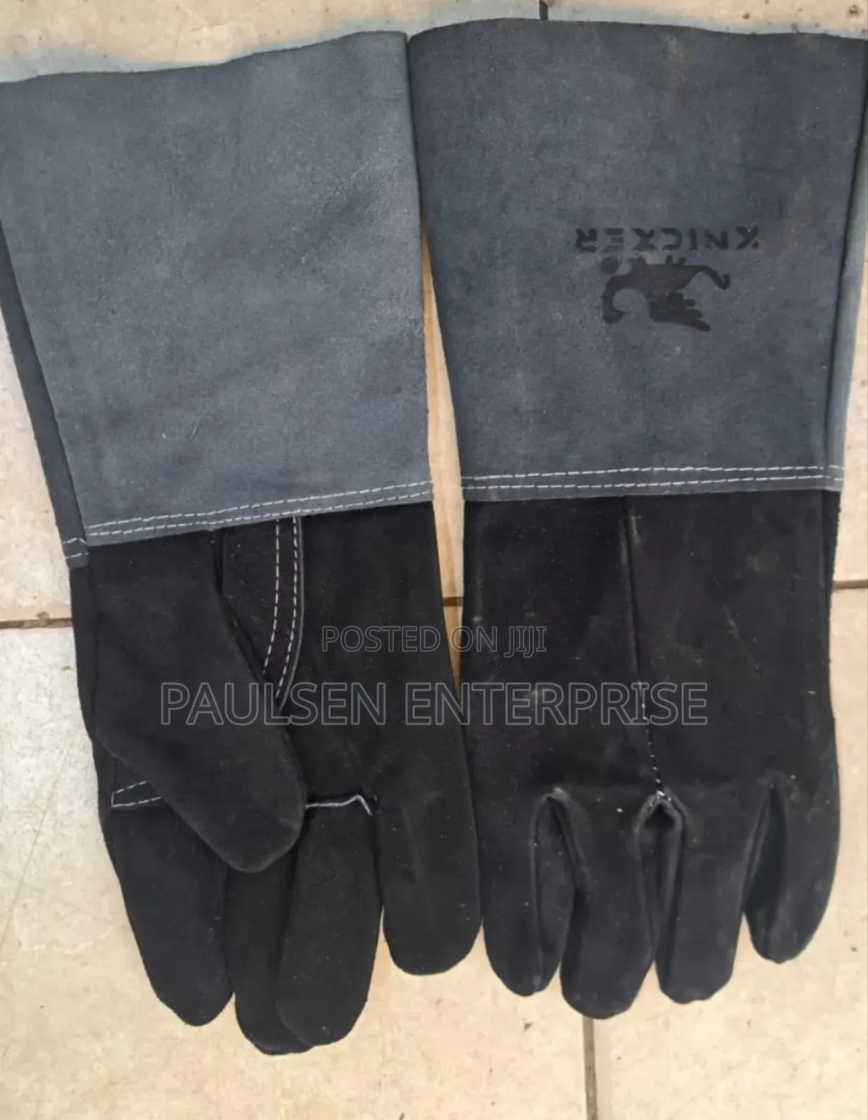 Long Grey/Black Welding /Working Gloves