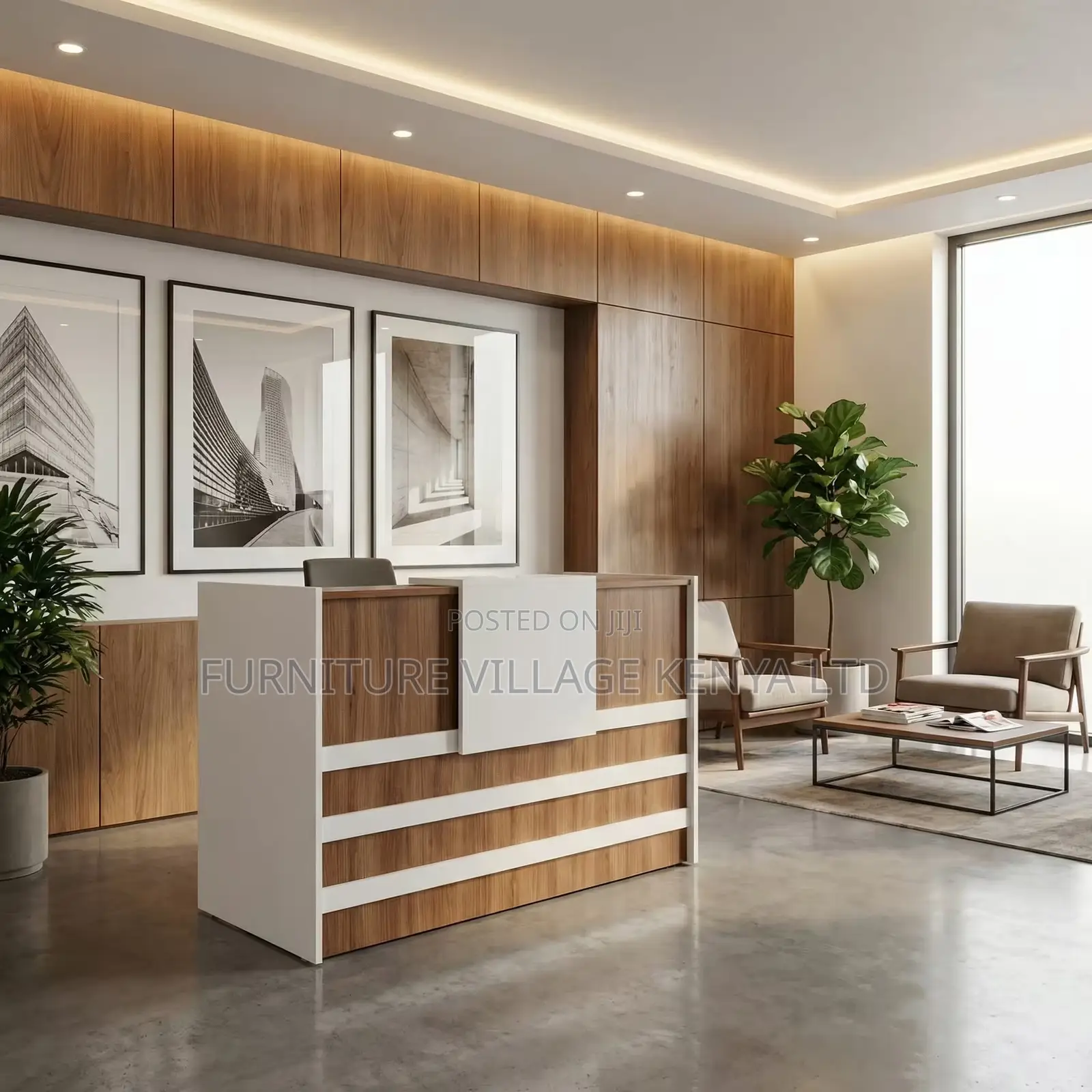Reception Desk; 1.6m Custom Reception Counter