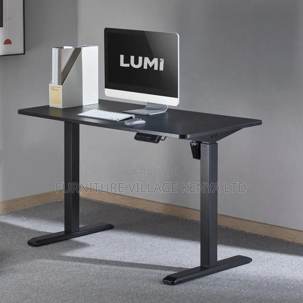 Office Desk; Black Electric Adjustable Home/Office Table