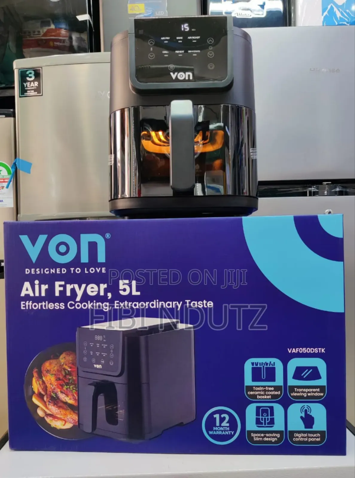 Digital Von Air Fryer/5 Litres Air Fryer