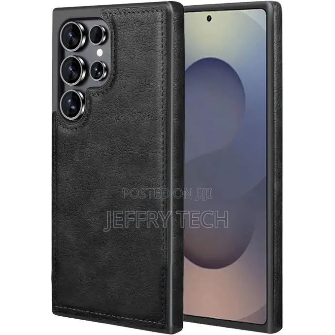 Brown Full Hard Soft Pu Leather Case for Samsung Galaxy S25 Ultra