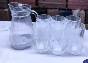 Water Set 
1.3 LTRS Jug
6 PCS 440ml Ribbed Glasses