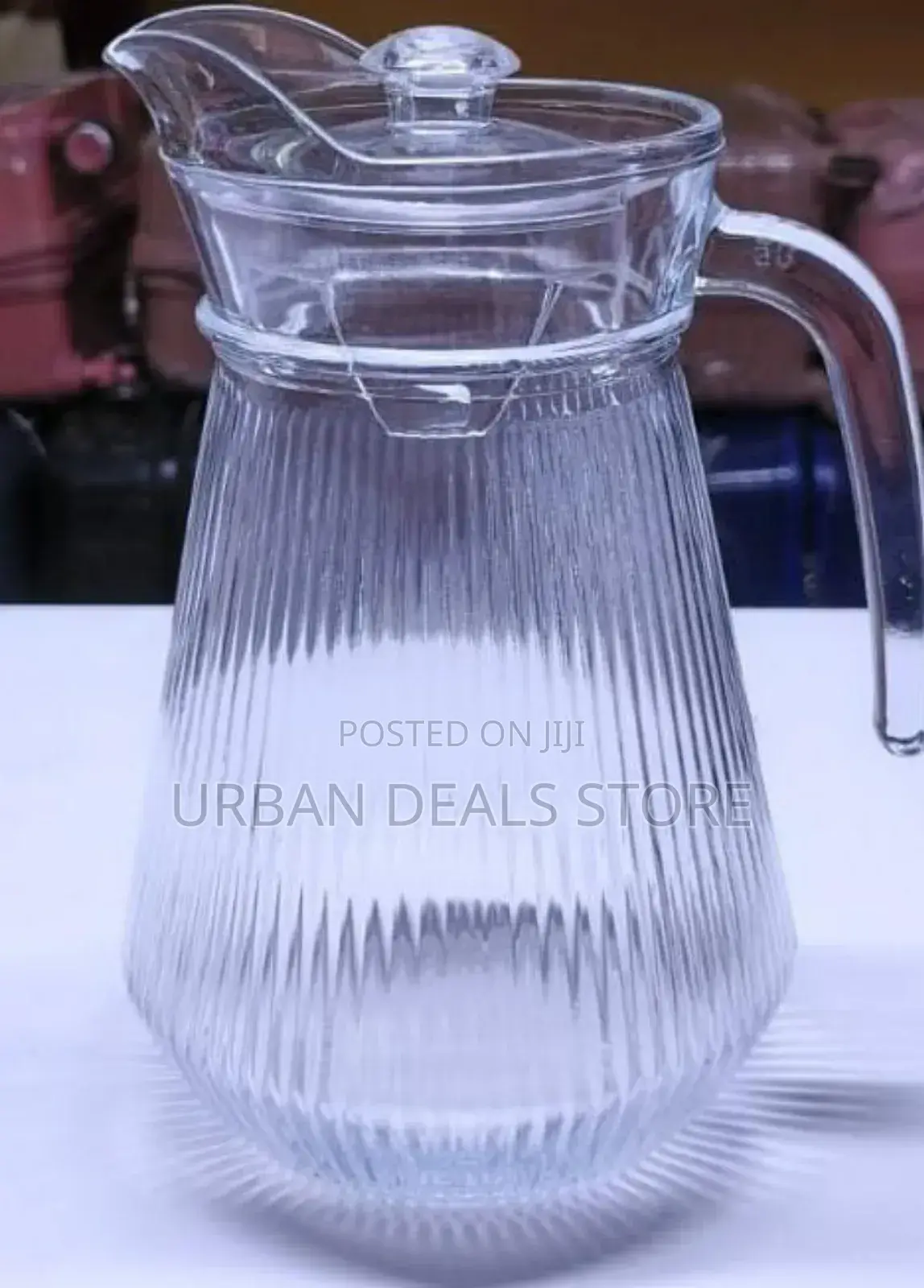 *Classic Water Jug* 
 *Capacity:* 1.3 L 
 *Material:* Glass